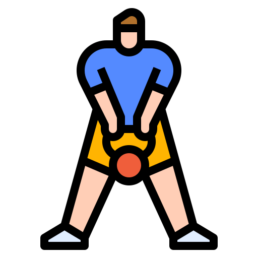 man doing a kettlebell swing