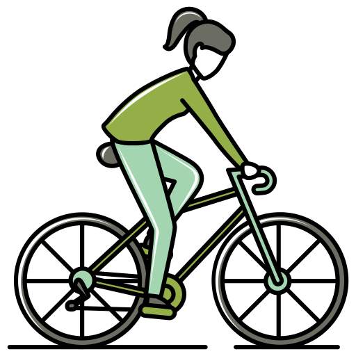 athlete training with bicycle