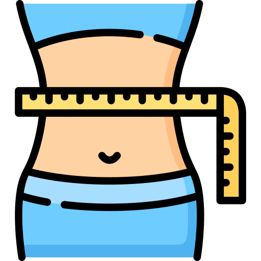 measuring waist with tape