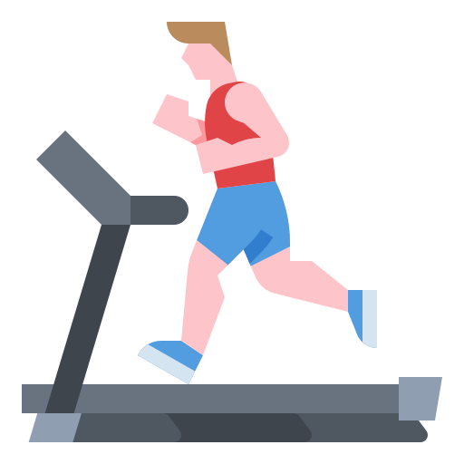 man on a treadmill in fitness center